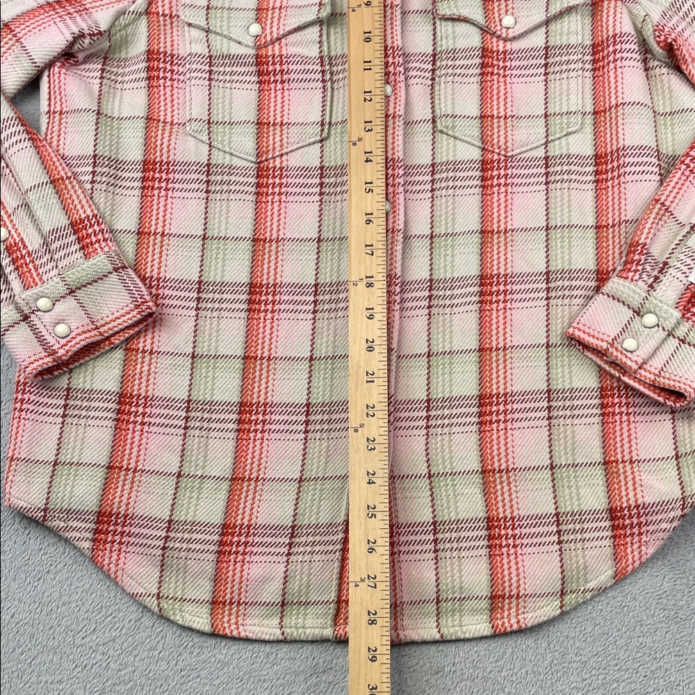 Outerknown Plaid Button Down Shirt in Red and Cream - Picture 6 of 12